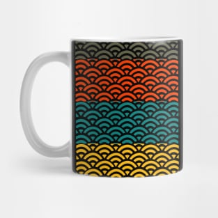 Retro Japanese Clouds Pattern RE:COLOR 02 Mug